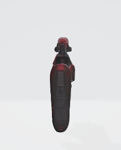 Red and Black sci-fi gun 3D model_4