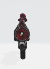 Red and Black sci-fi gun 3D model_2