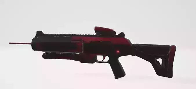 Red and Black sci-fi gun