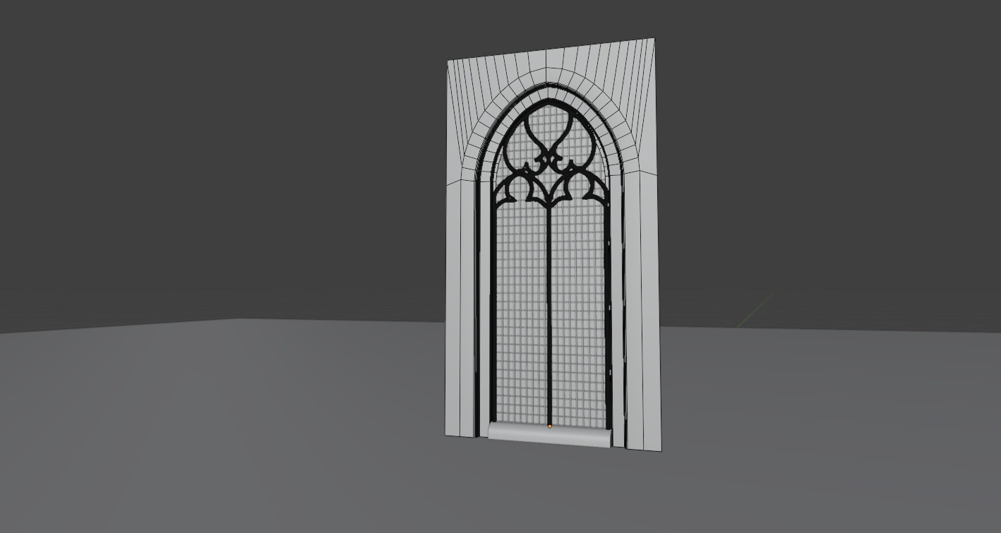 Gothic Window - Second Type 3D model_3