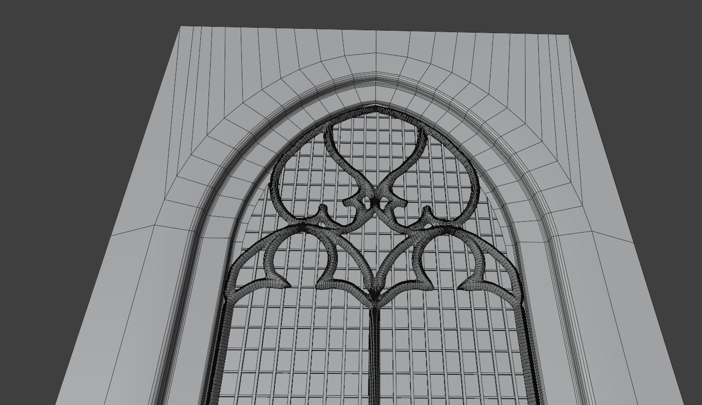 Gothic Window - Second Type 3D model_5