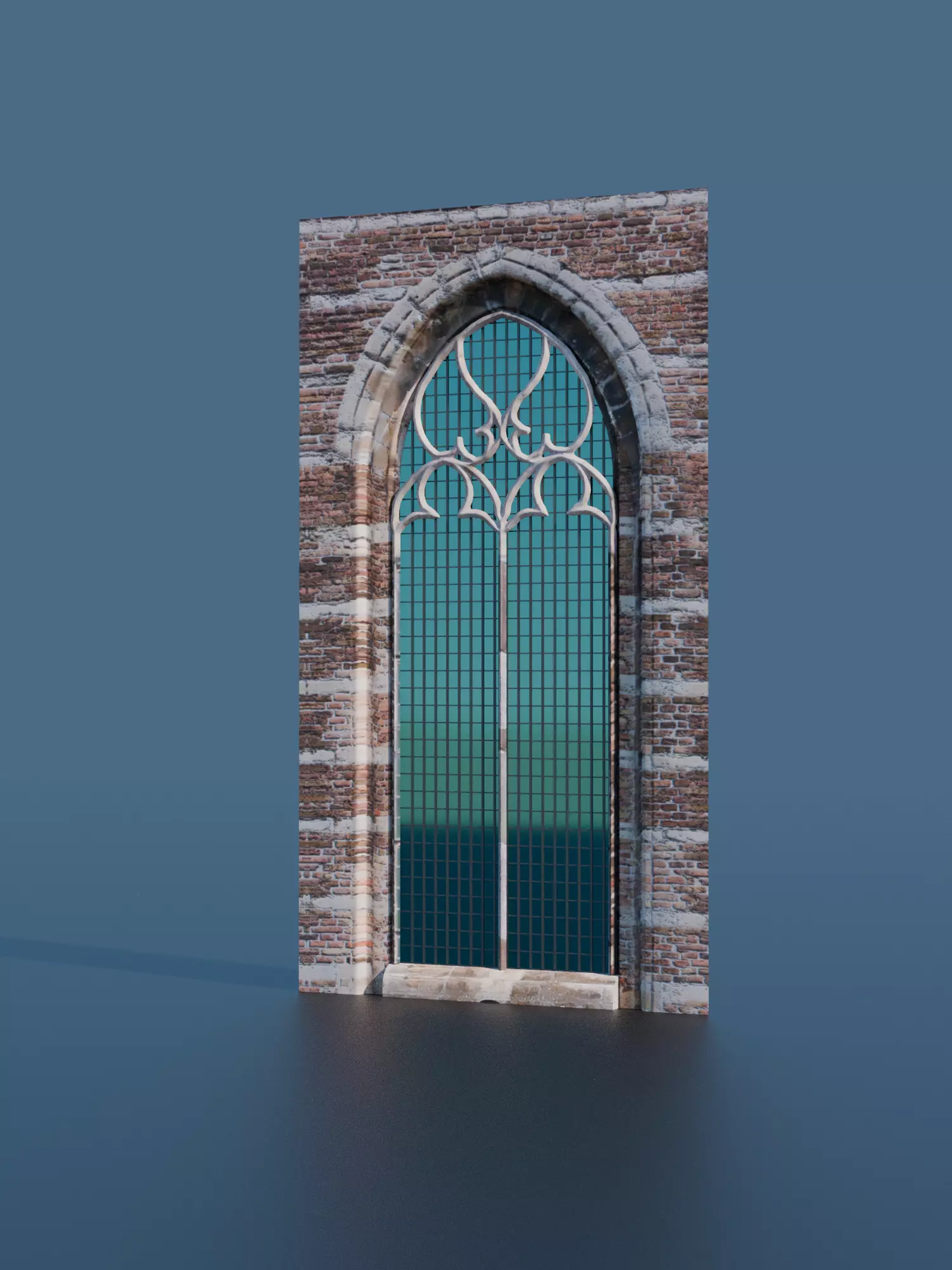 Gothic Window - Second Type 3D model_0