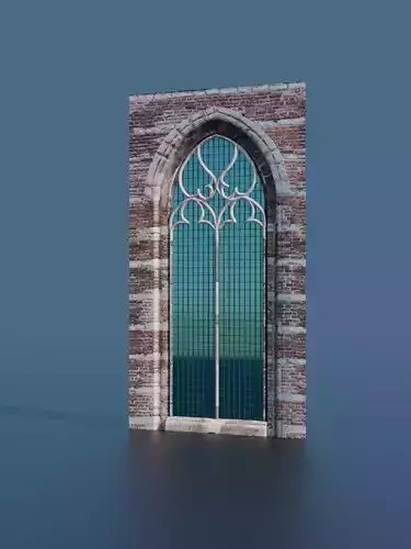 Gothic Window - Second Type 3D model