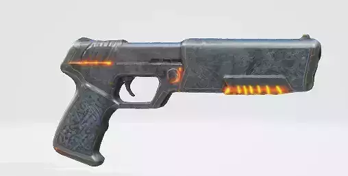 futurist ornate pistol