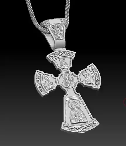 Cross christianity saints virgin mary holy  3D print model  3D print model