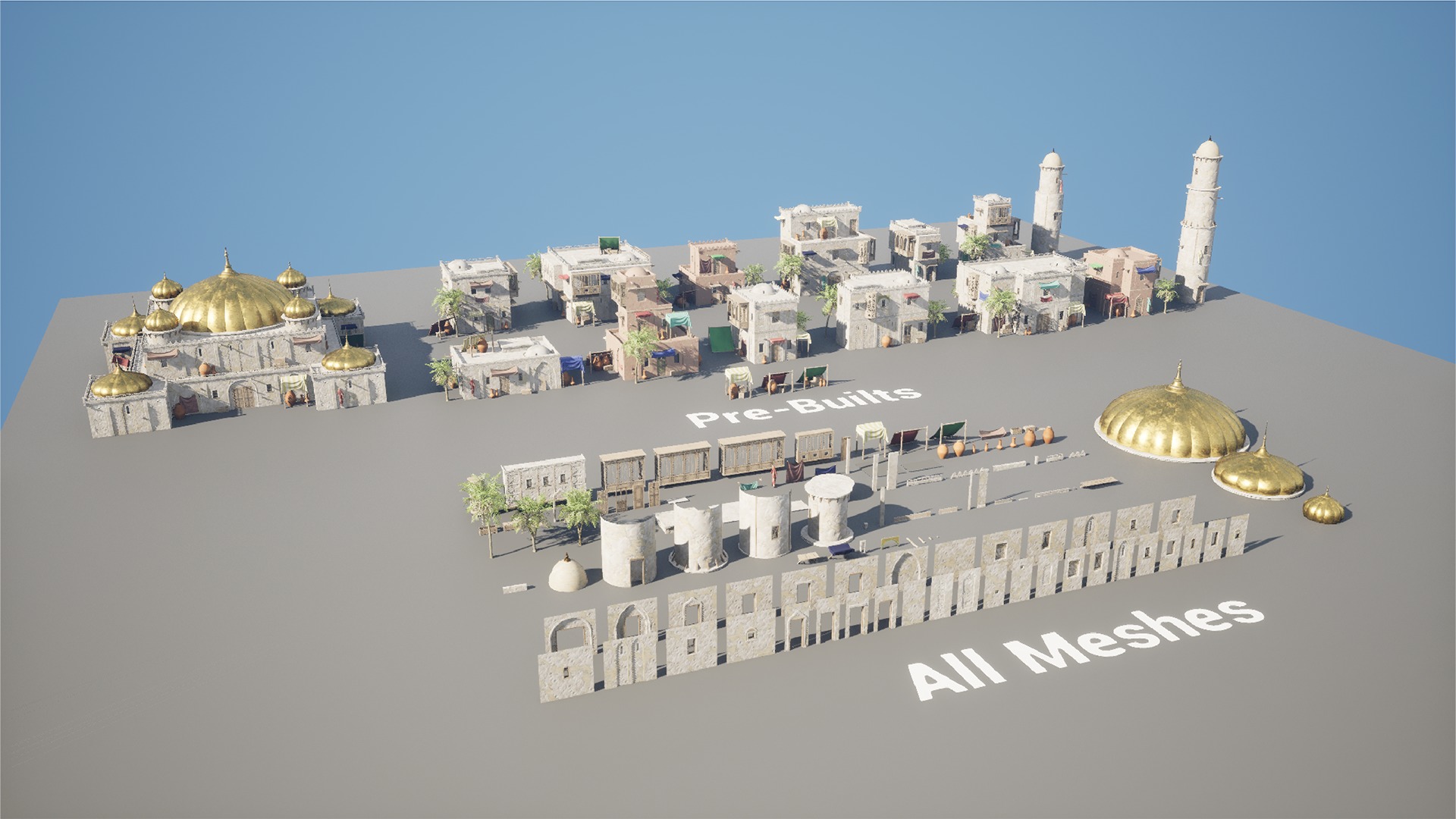 The Middle East - An Arabic Persian Environment Low-poly 3D model_10