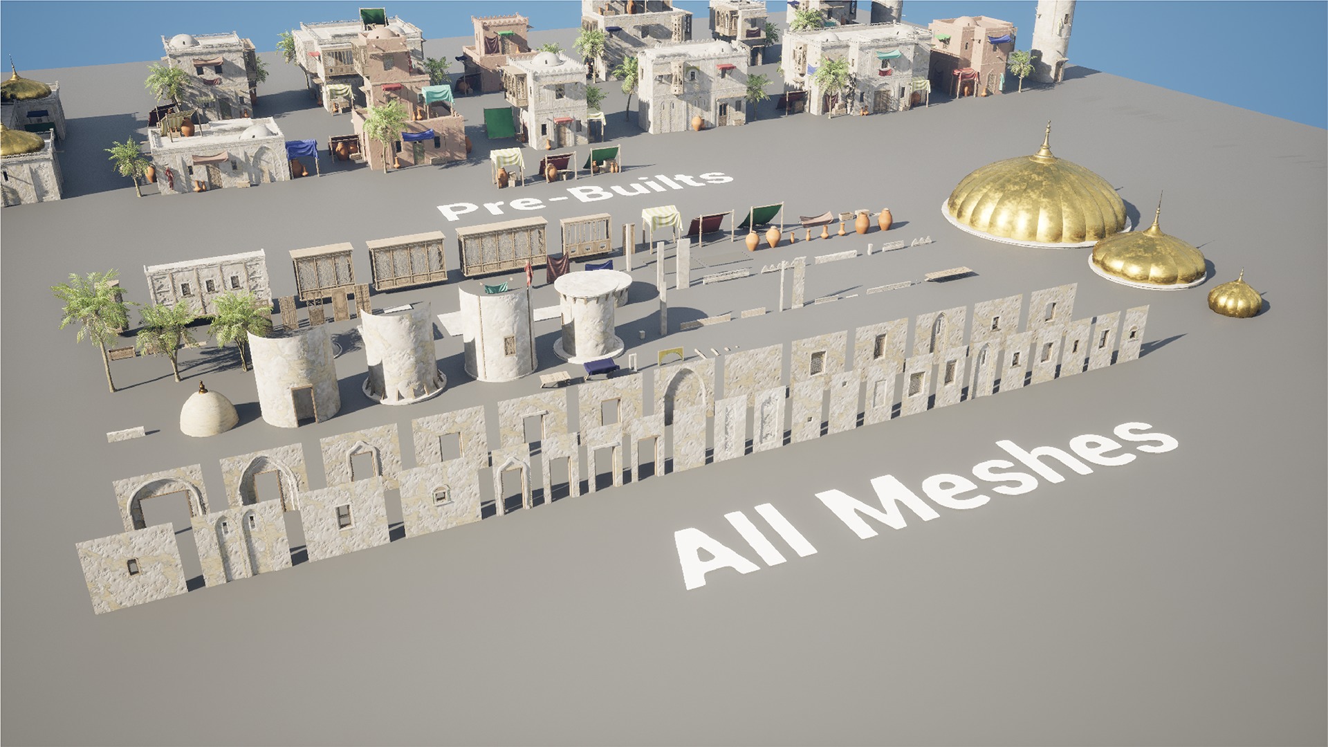 The Middle East - An Arabic Persian Environment Low-poly 3D model_11