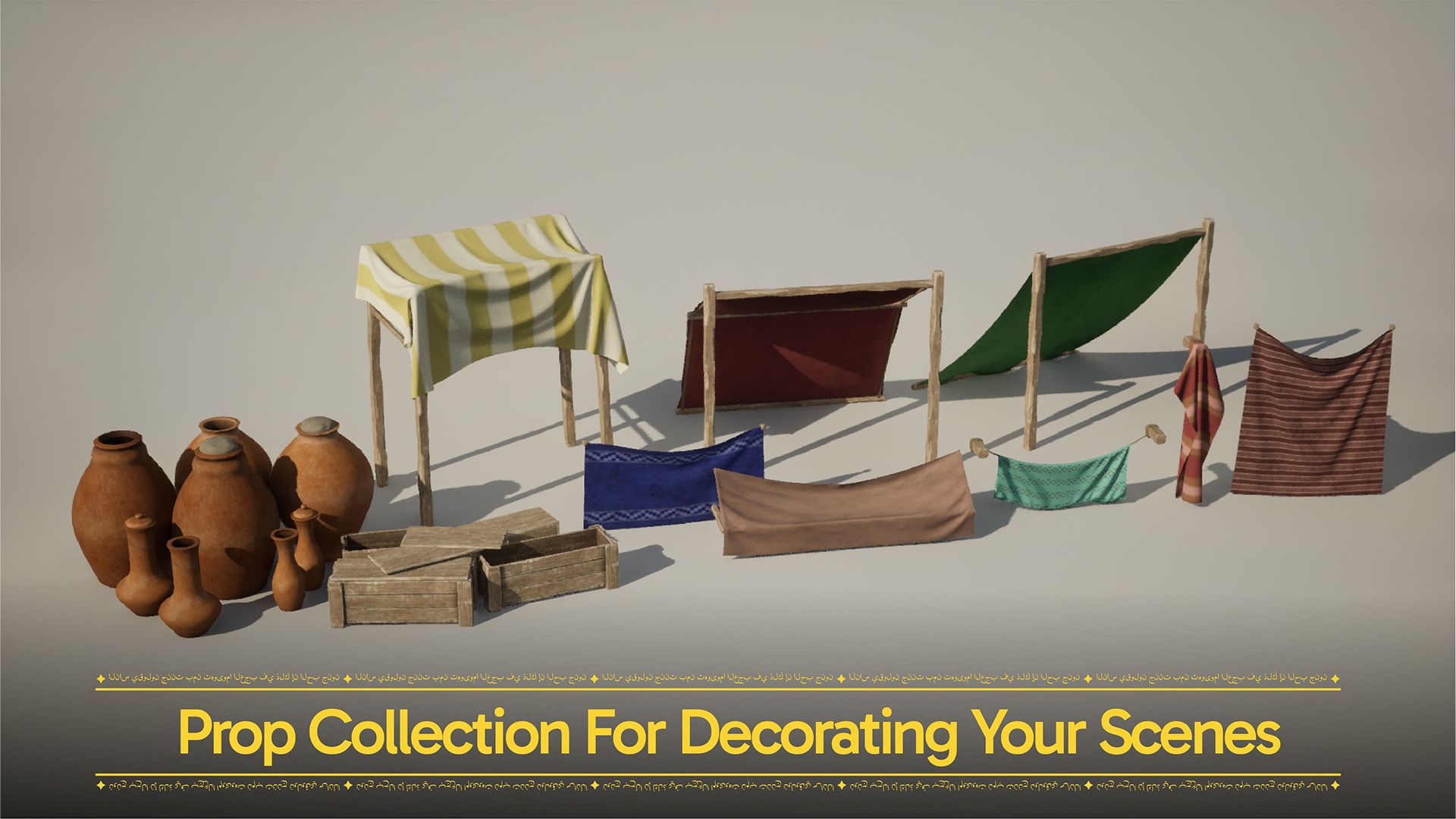 The Middle East - An Arabic Persian Environment Low-poly 3D model_5