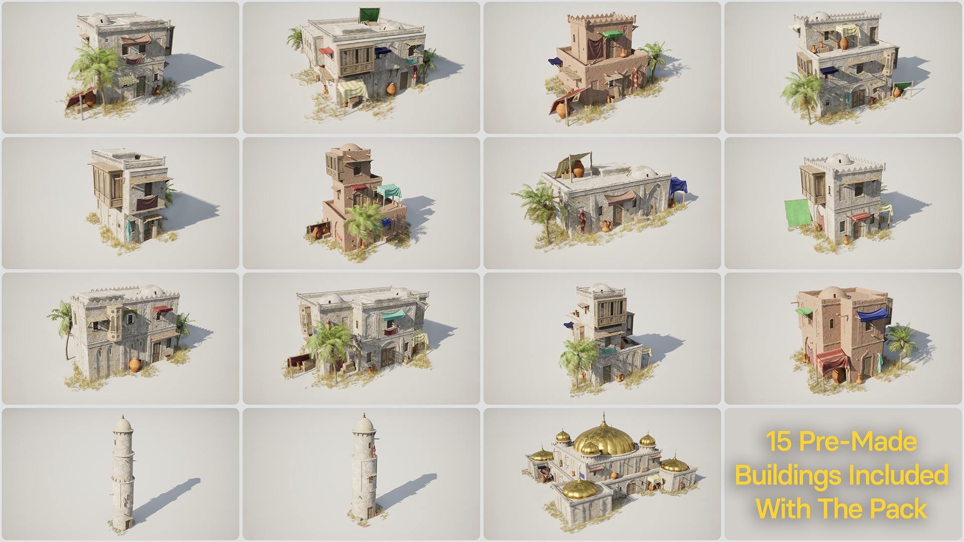 The Middle East - An Arabic Persian Environment Low-poly 3D model_4