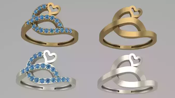 infinit heart ring 3D print model