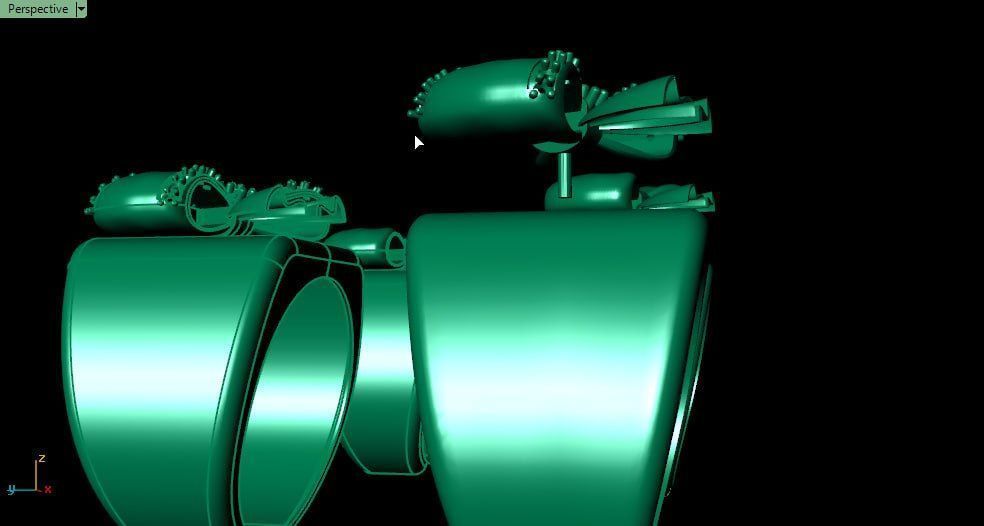 2 part bowtie rings 3D print model_7