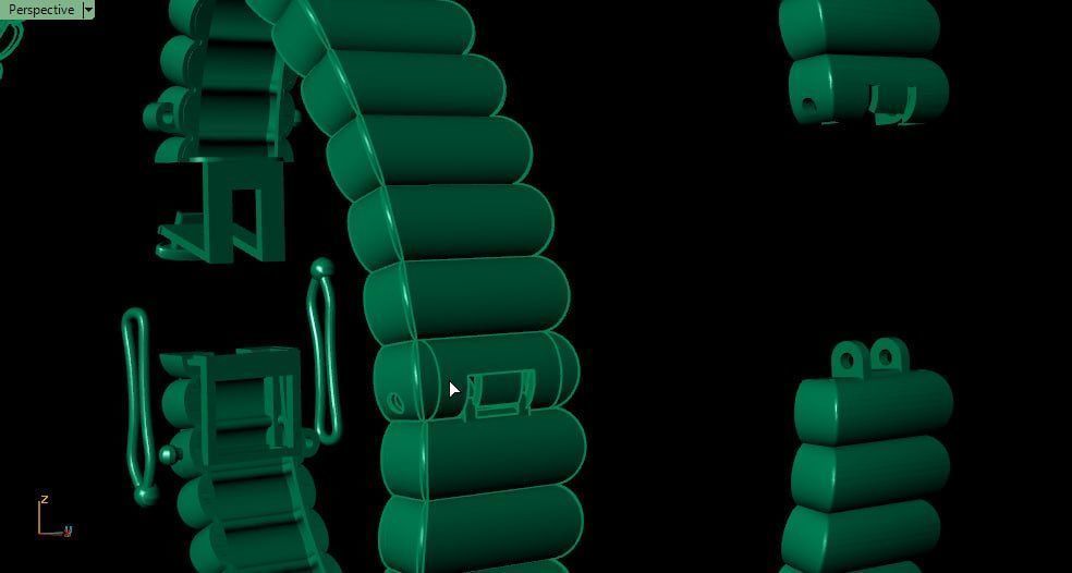 Boucheron bracelet heavy version 3D print model_4