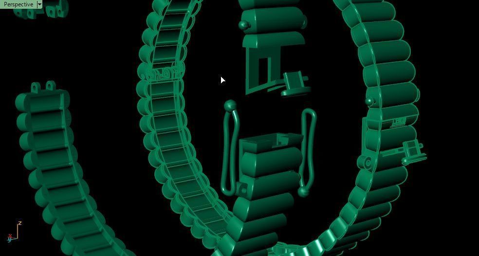 Boucheron bracelet heavy version 3D print model_3