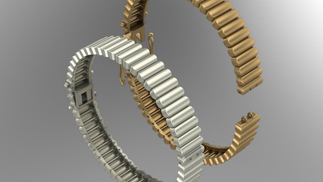 Boucheron bracelet heavy version 3D print model_1