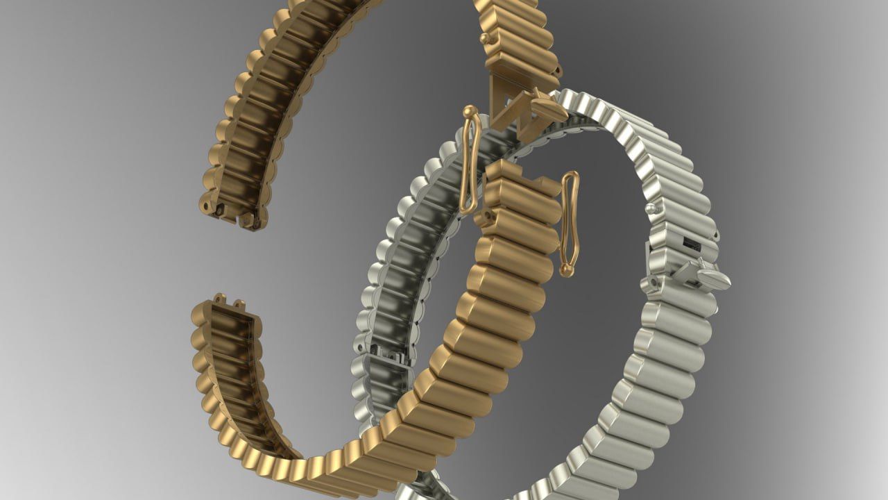 Boucheron bracelet heavy version 3D print model_2