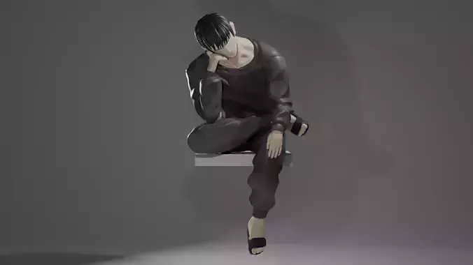 Toji Fushiguro Sitting Figure - Jujutsu Kaisen 