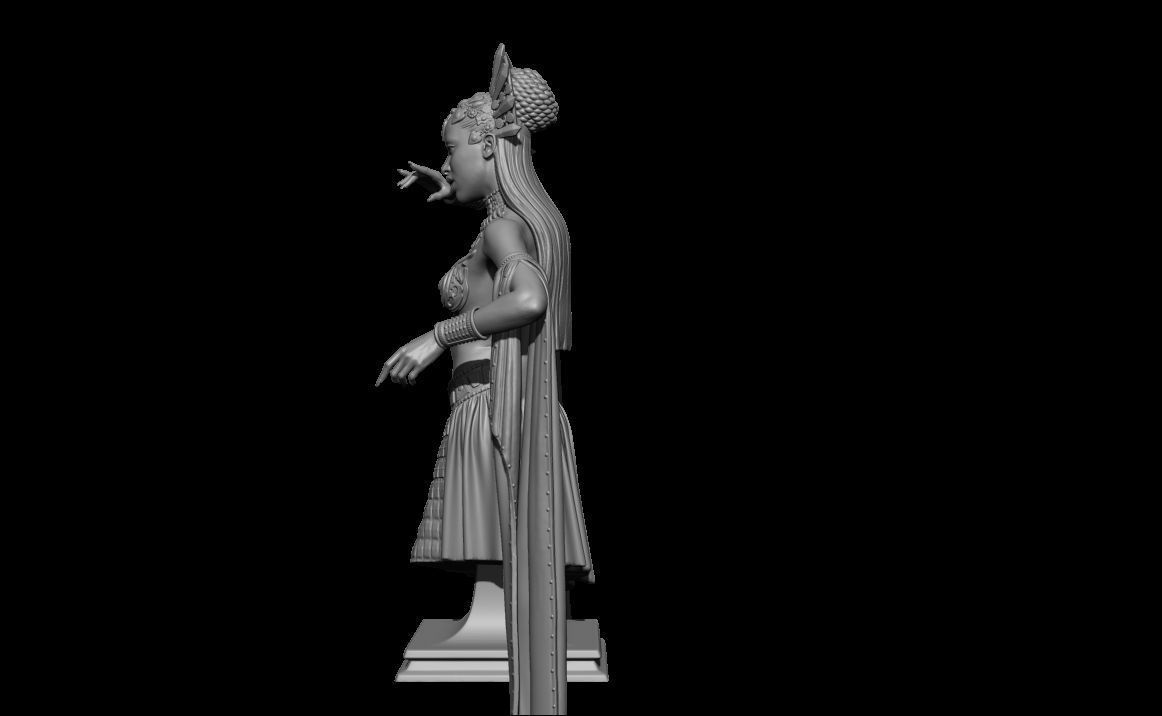 Queen of Damned Akasha Bust And Body 3D print model_6