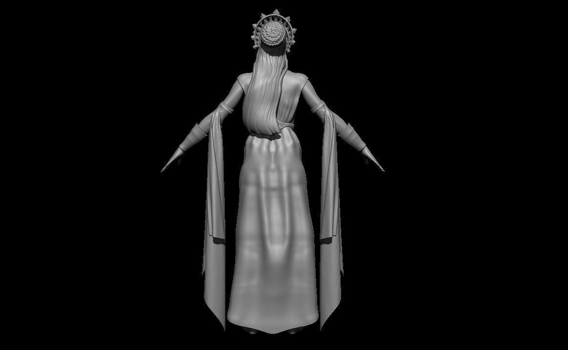 Queen of Damned Akasha Bust And Body 3D print model_2