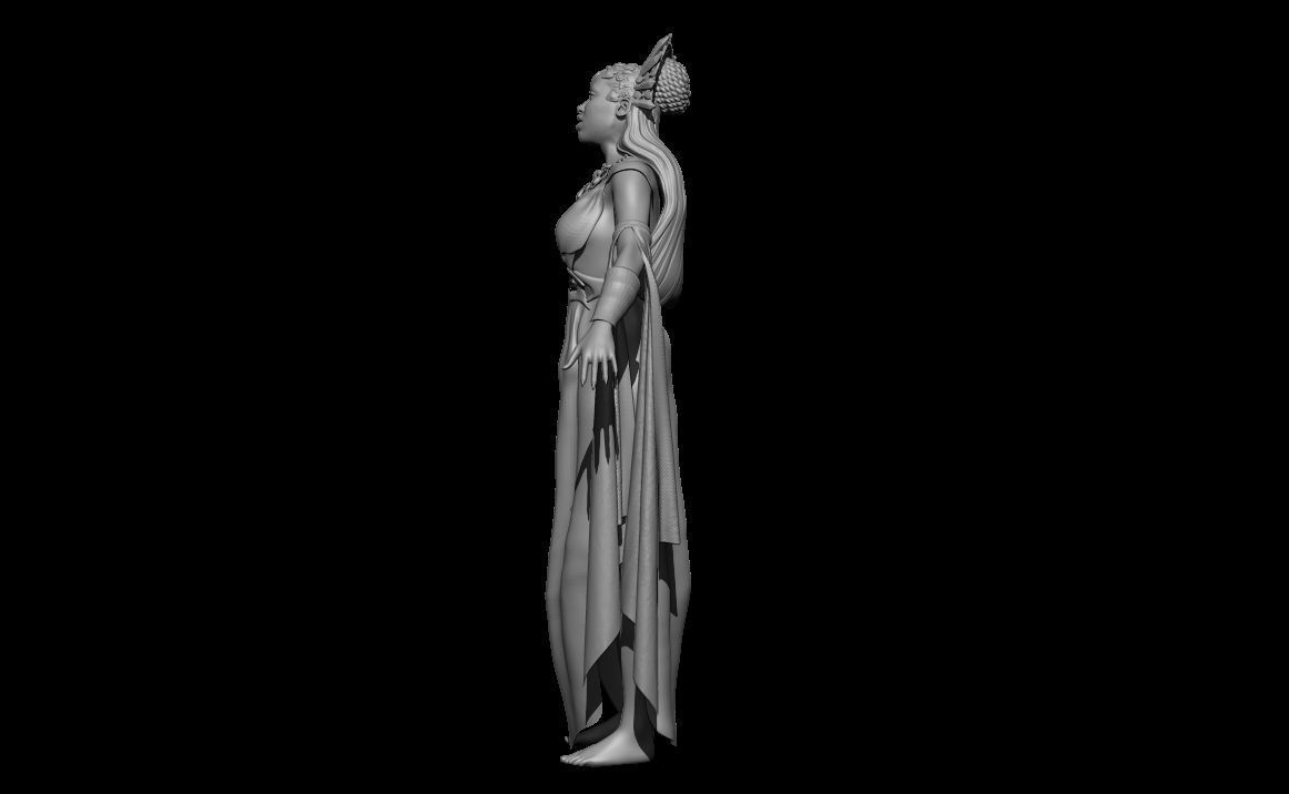 Queen of Damned Akasha Bust And Body 3D print model_3