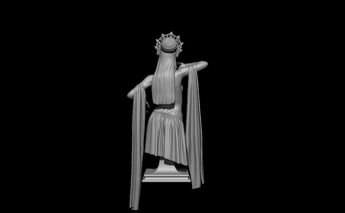 Queen of Damned Akasha Bust And Body 3D print model_5