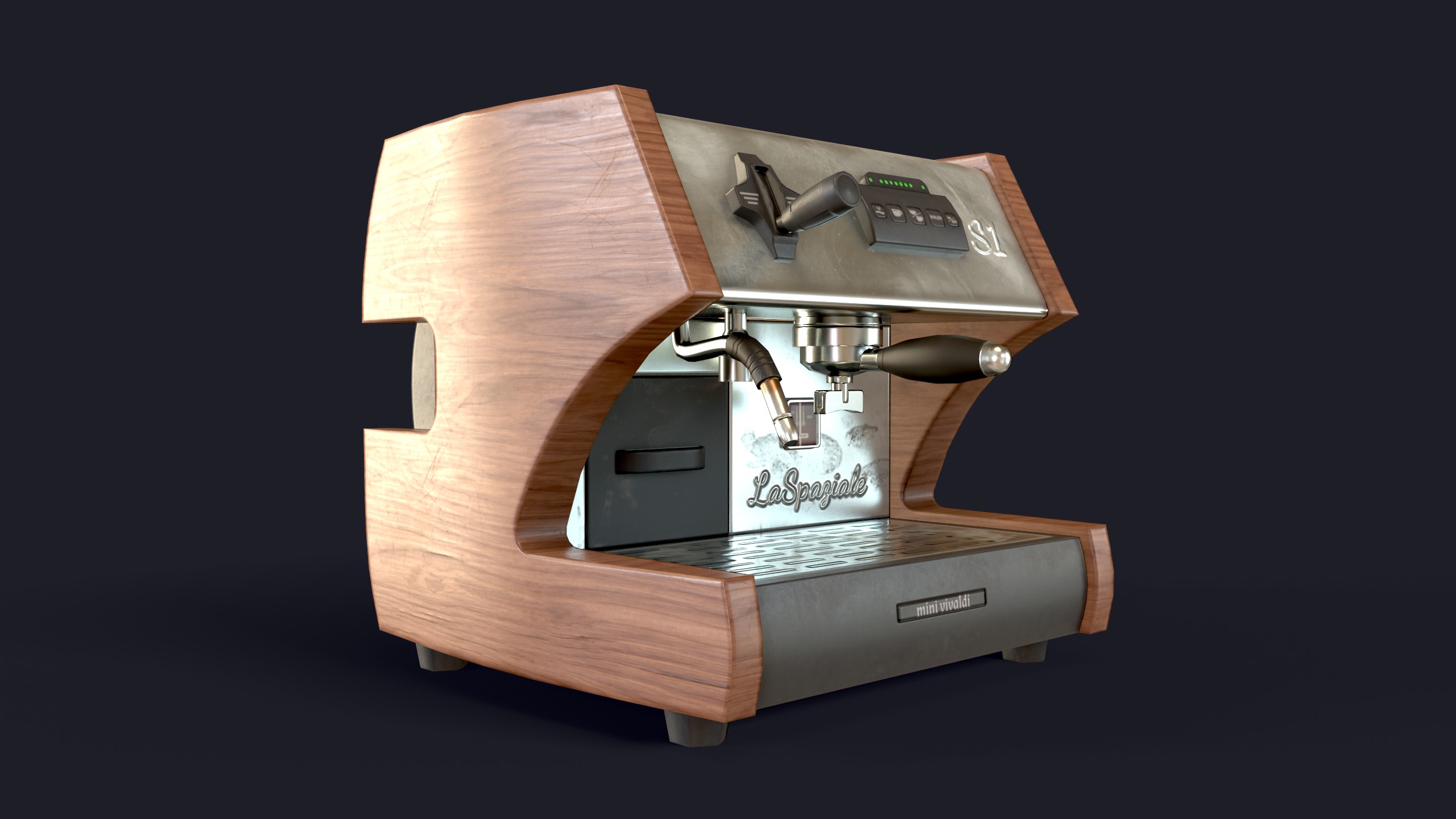 Coffee Machine Low-poly 3D model_3