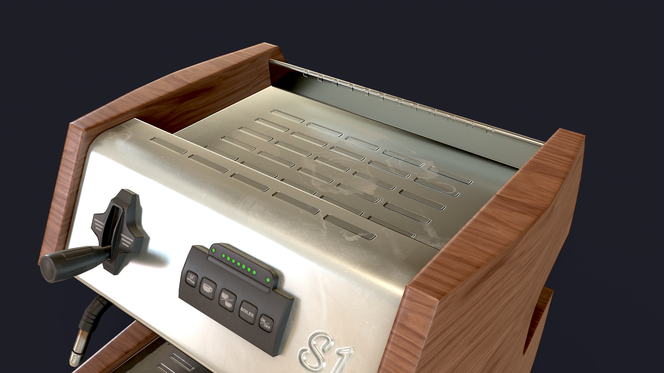 Coffee Machine Low-poly 3D model_2