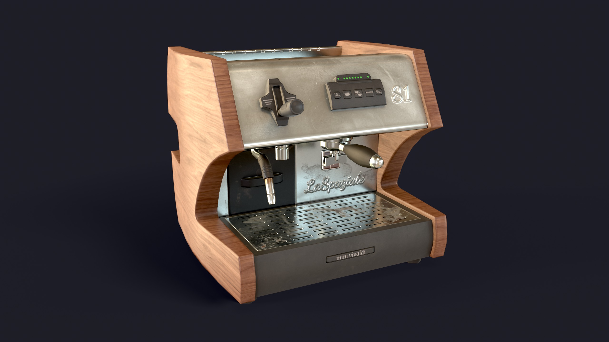 Coffee Machine Low-poly 3D model_1