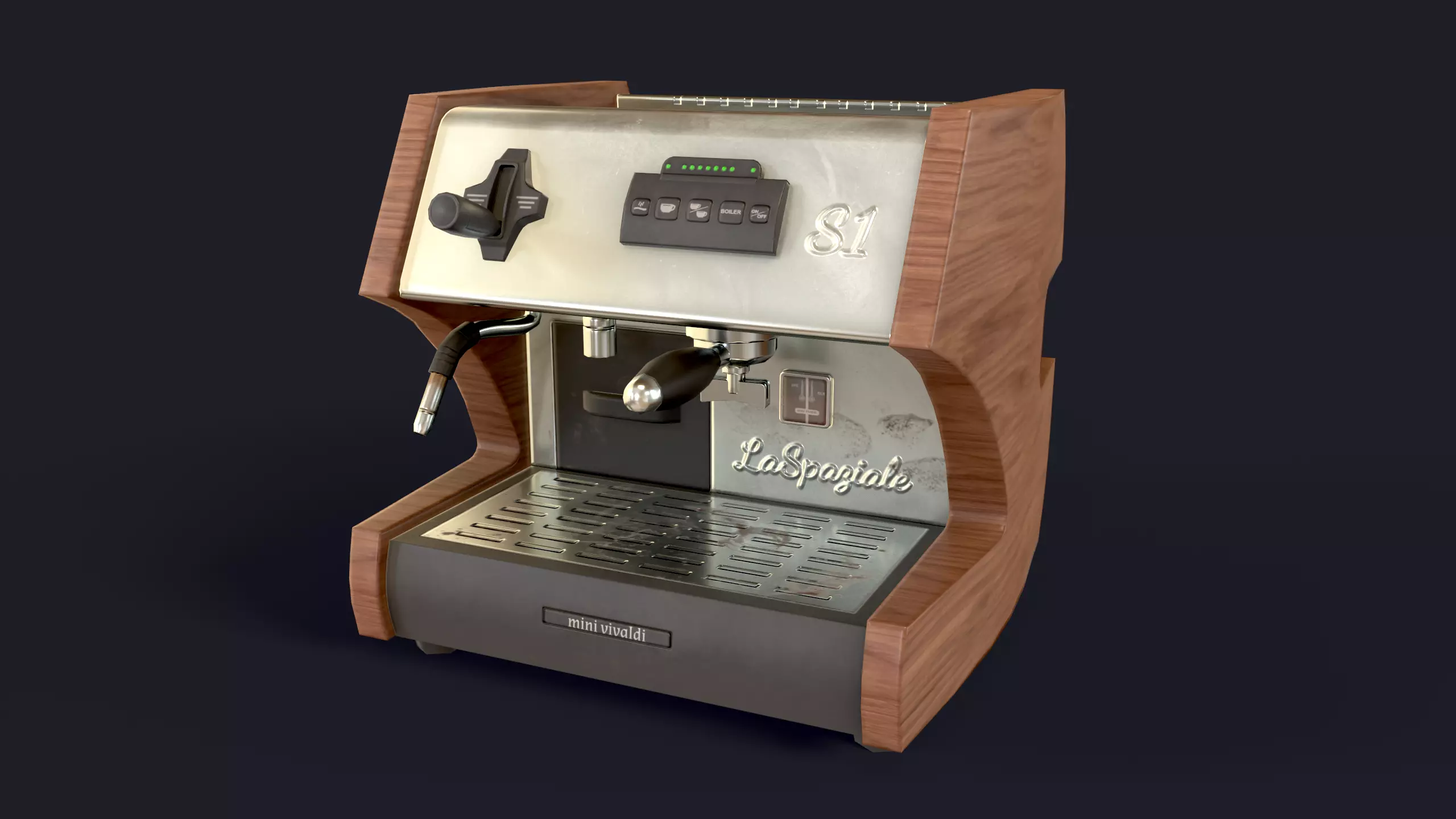 Coffee Machine Low-poly 3D model_0