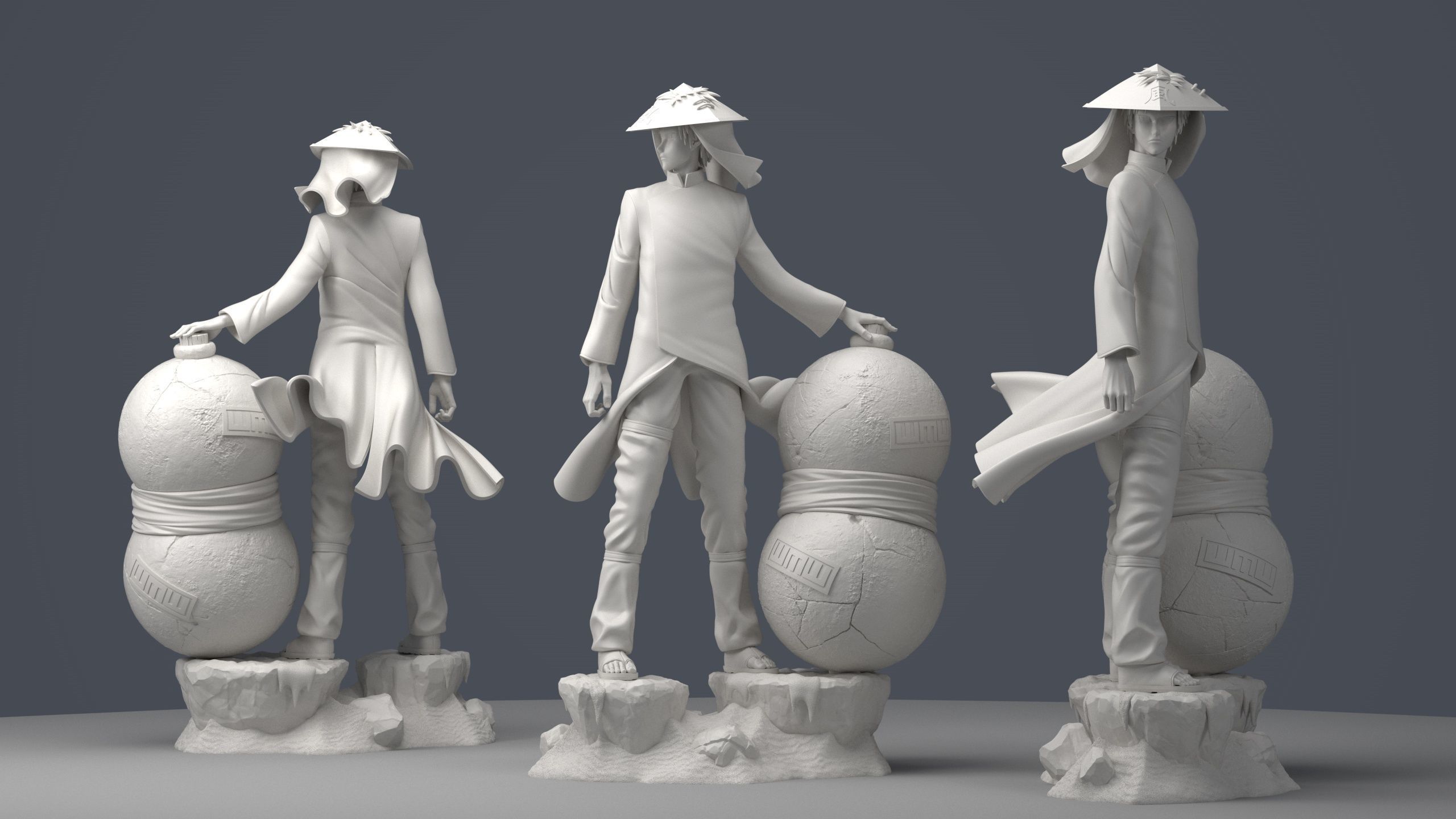 Gaara From Naruto 3D Print Model 3D print model_2