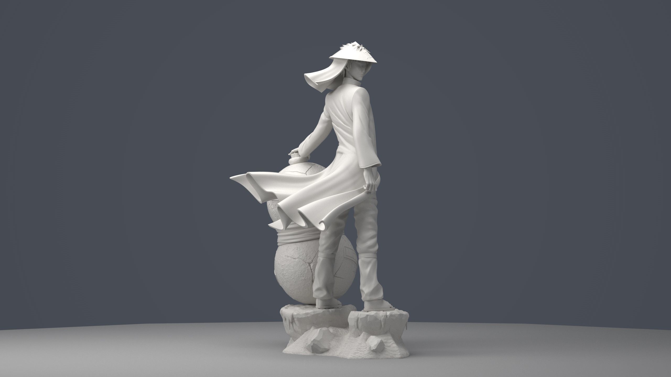 Gaara From Naruto 3D Print Model 3D print model_3