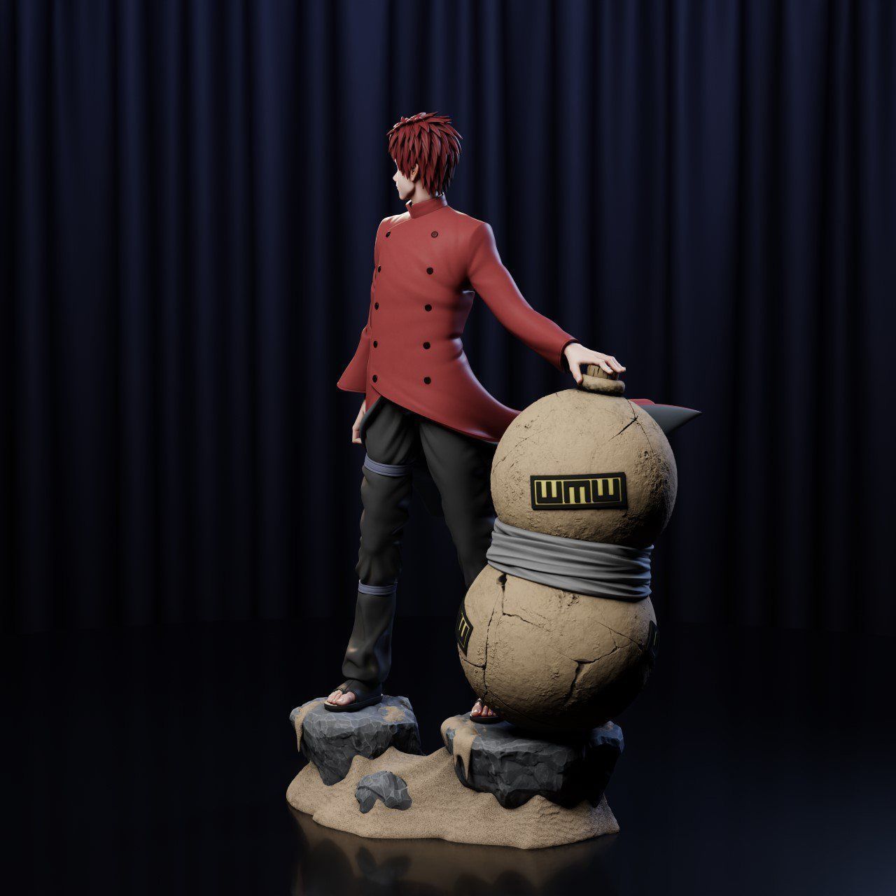 Gaara From Naruto 3D Print Model 3D print model_1