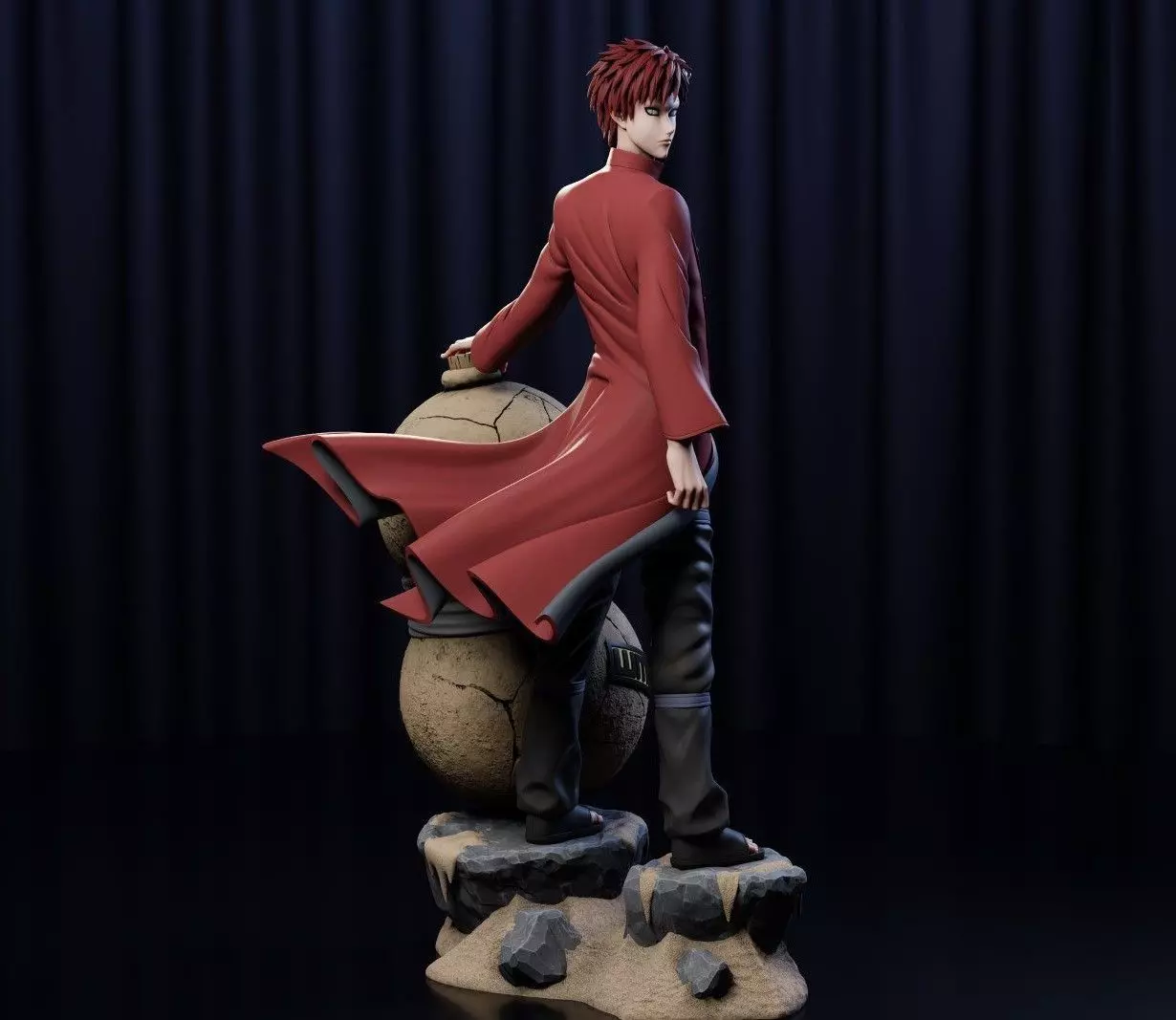 Gaara From Naruto 3D Print Model 3D print model_0