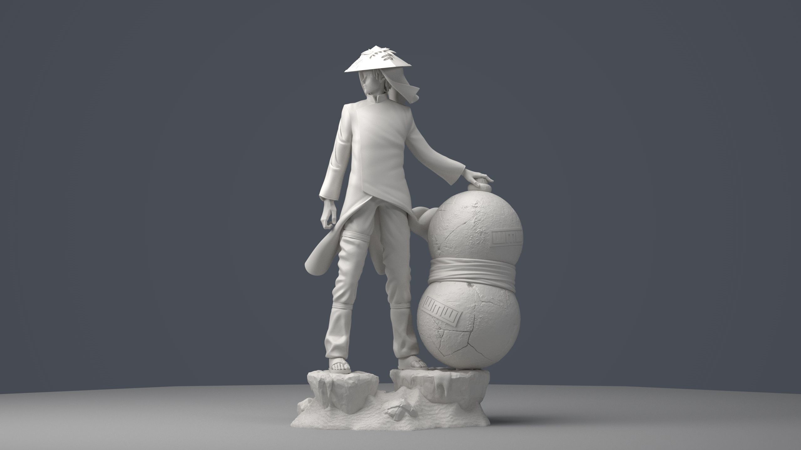 Gaara From Naruto 3D Print Model 3D print model_4