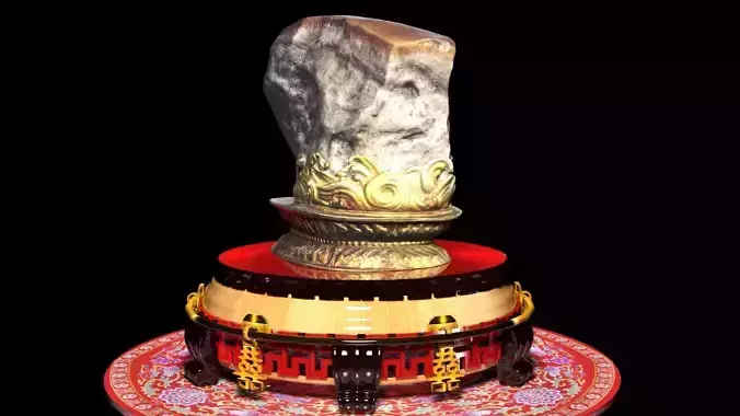 Chinese  meat shape stone  3D model