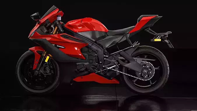 YZF R6 3D model Low-poly 3D model
