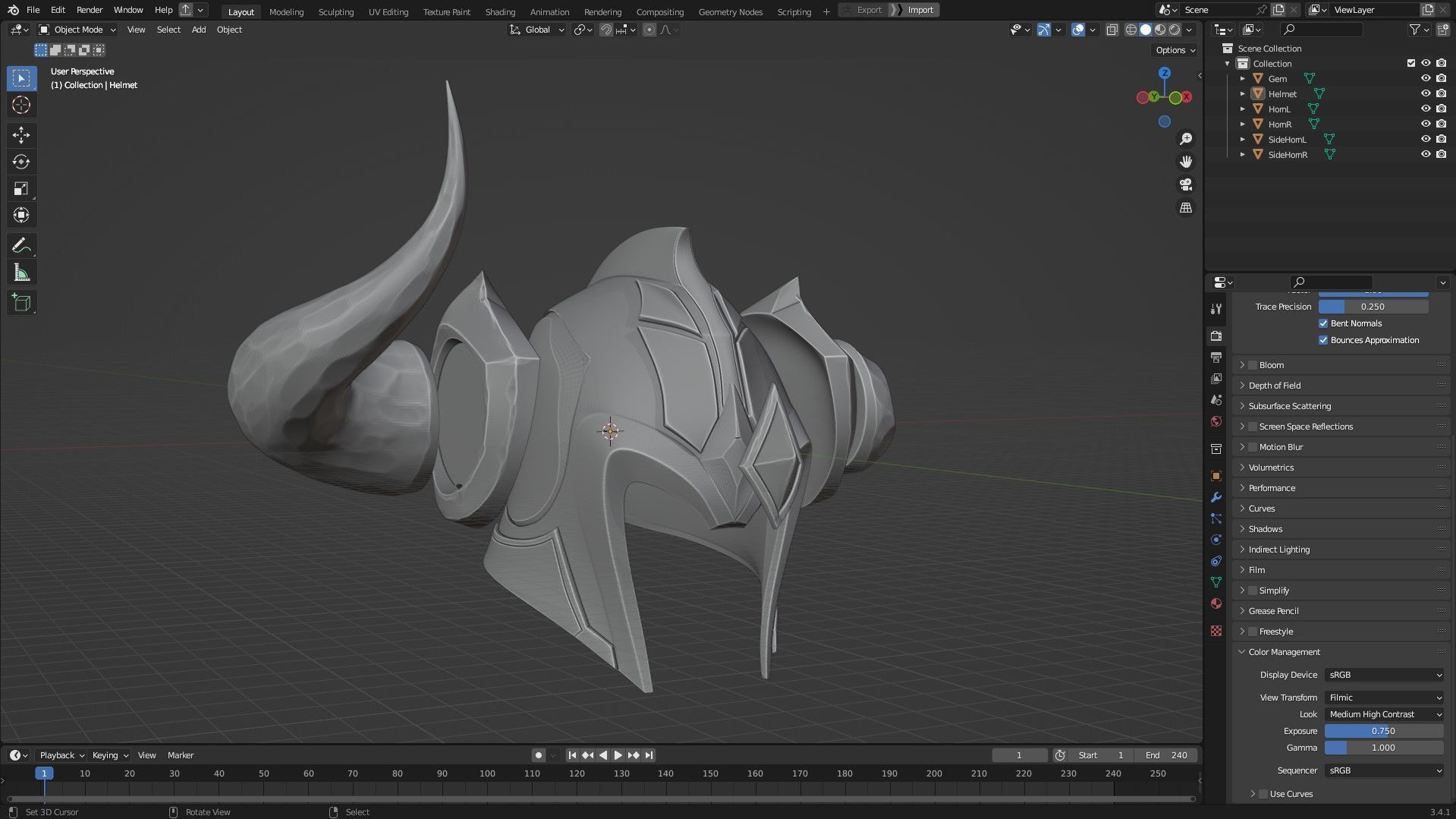 League of Legends Sejuani Full Armor and Mace for Cosplay 3D Model Collection_21