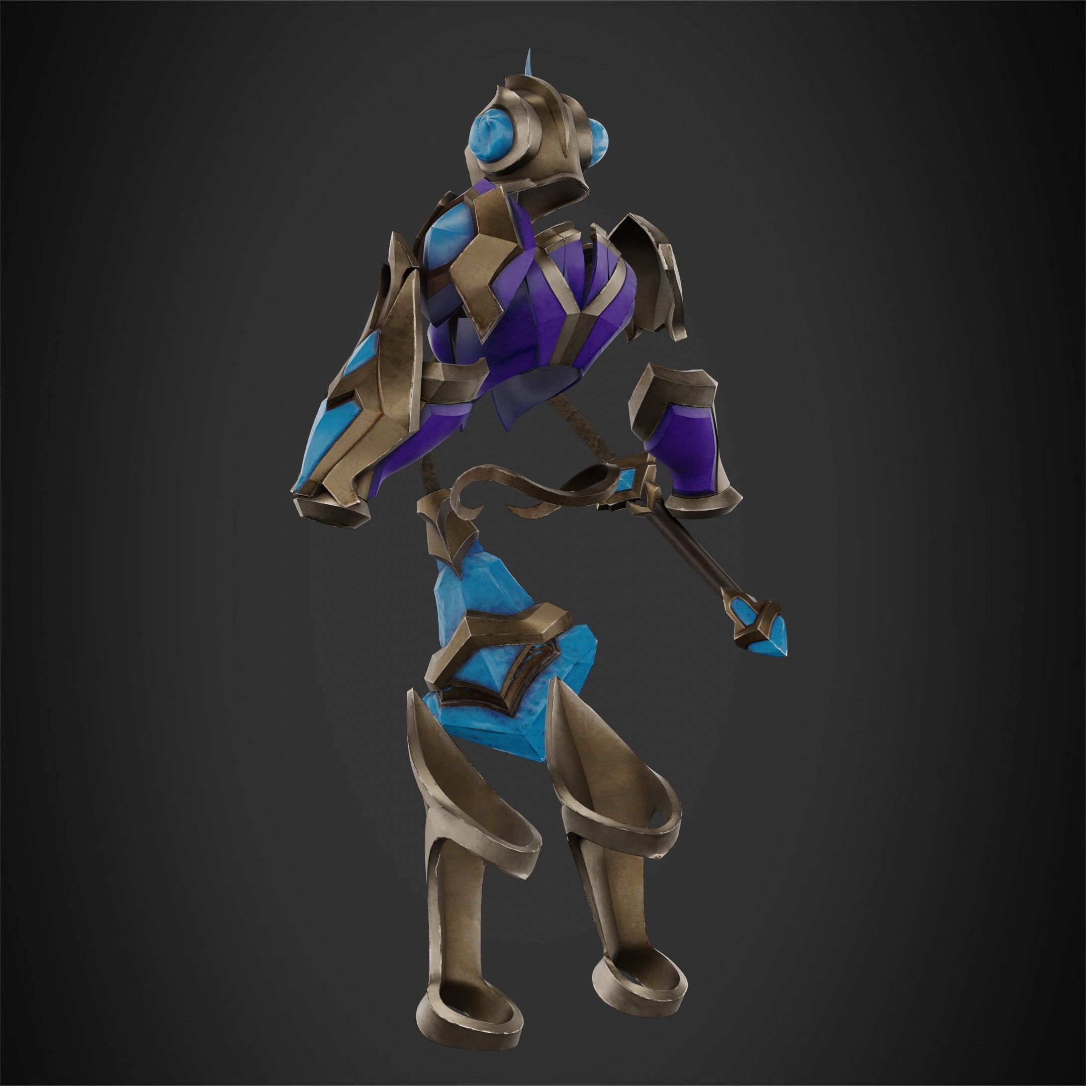 League of Legends Sejuani Full Armor and Mace for Cosplay 3D Model Collection_15