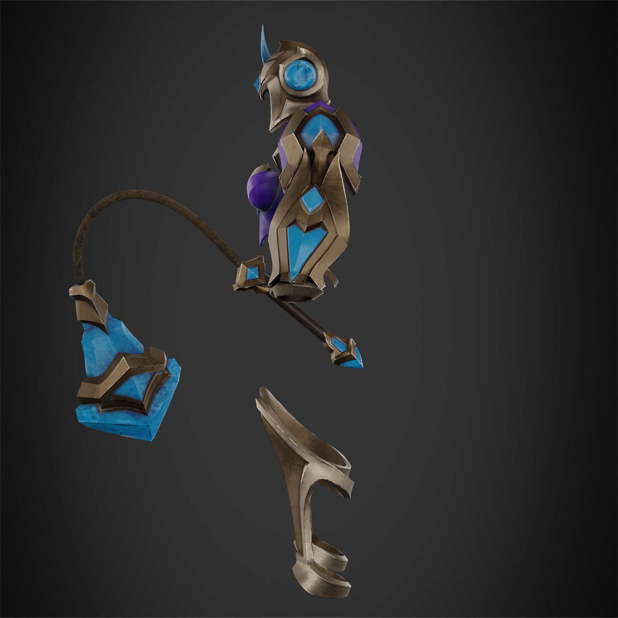League of Legends Sejuani Full Armor and Mace for Cosplay 3D Model Collection_12