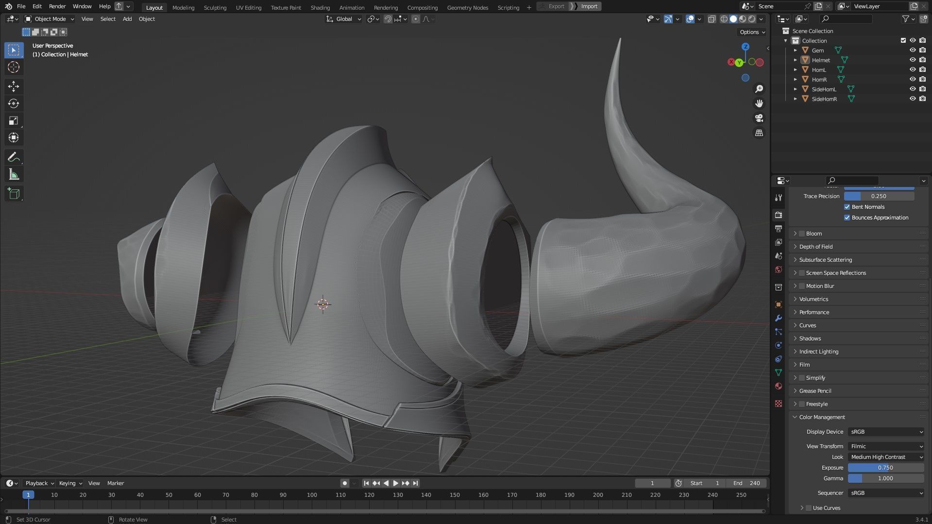 League of Legends Sejuani Full Armor and Mace for Cosplay 3D Model Collection_22