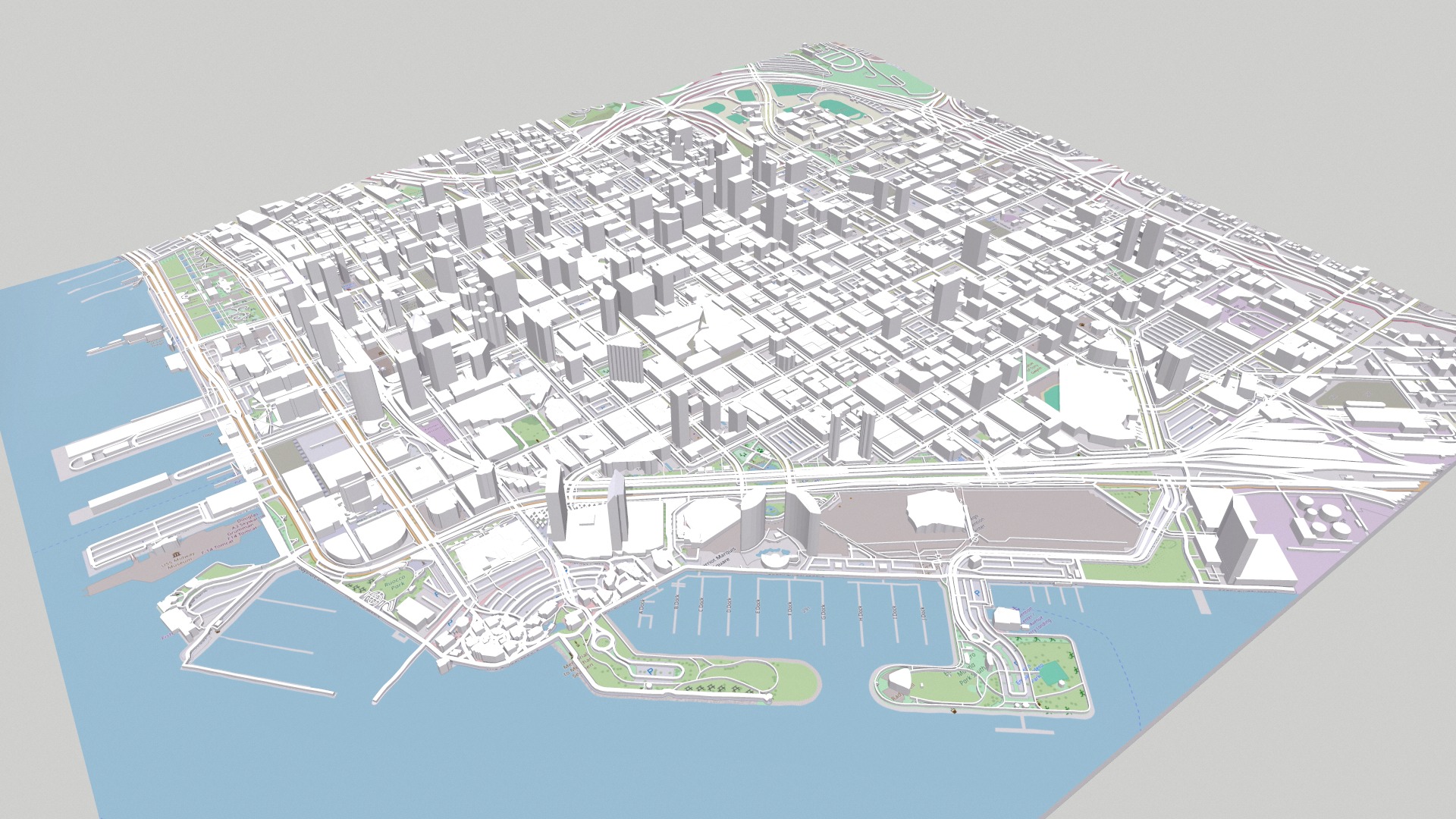 Cityscape San Diego California USA 3D model_5