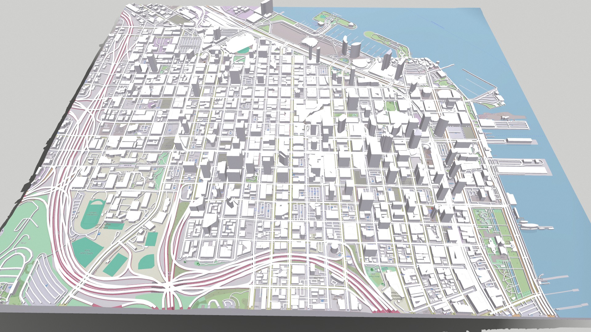 Cityscape San Diego California USA 3D model_3