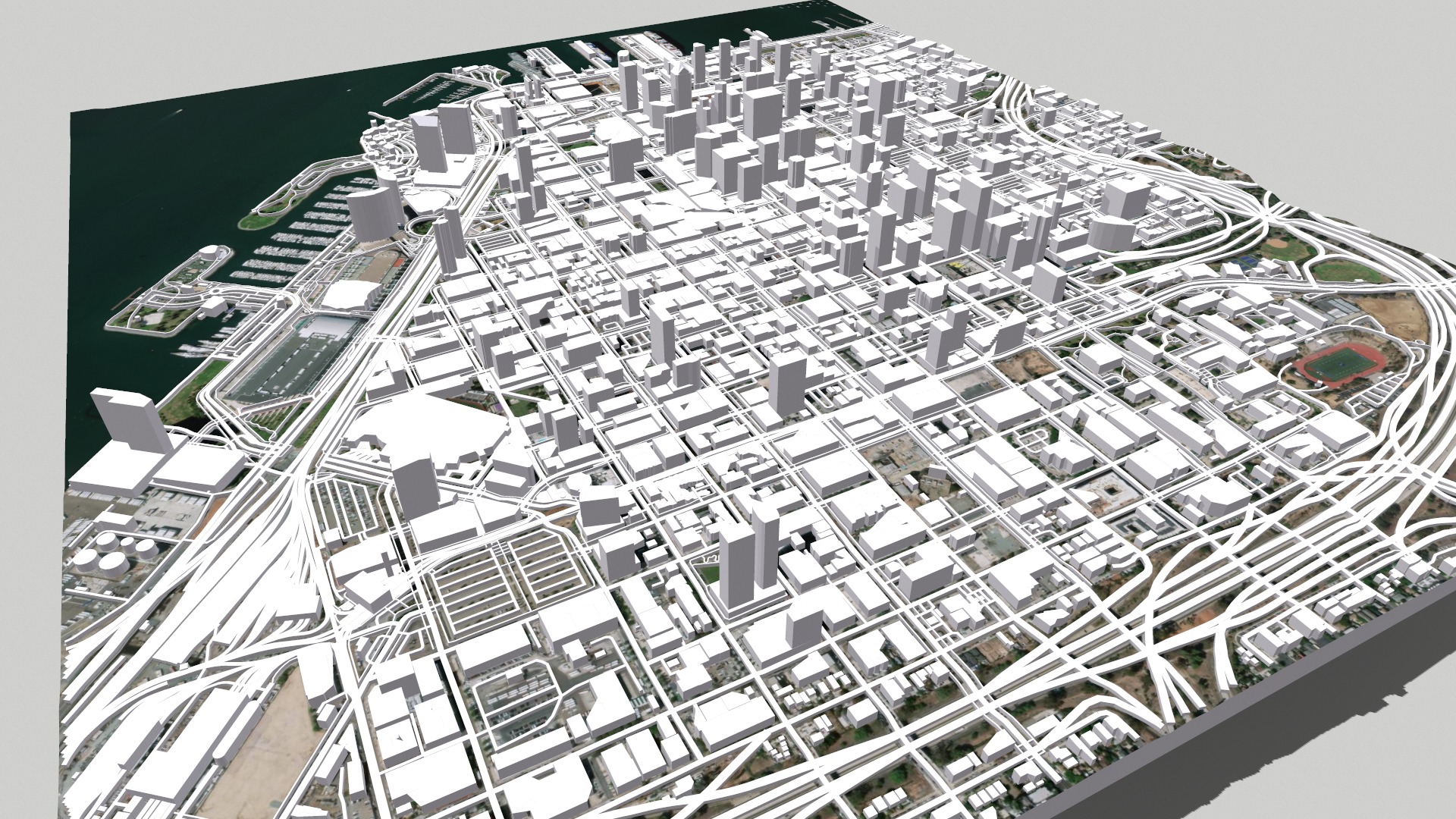 Cityscape San Diego California USA 3D model_6