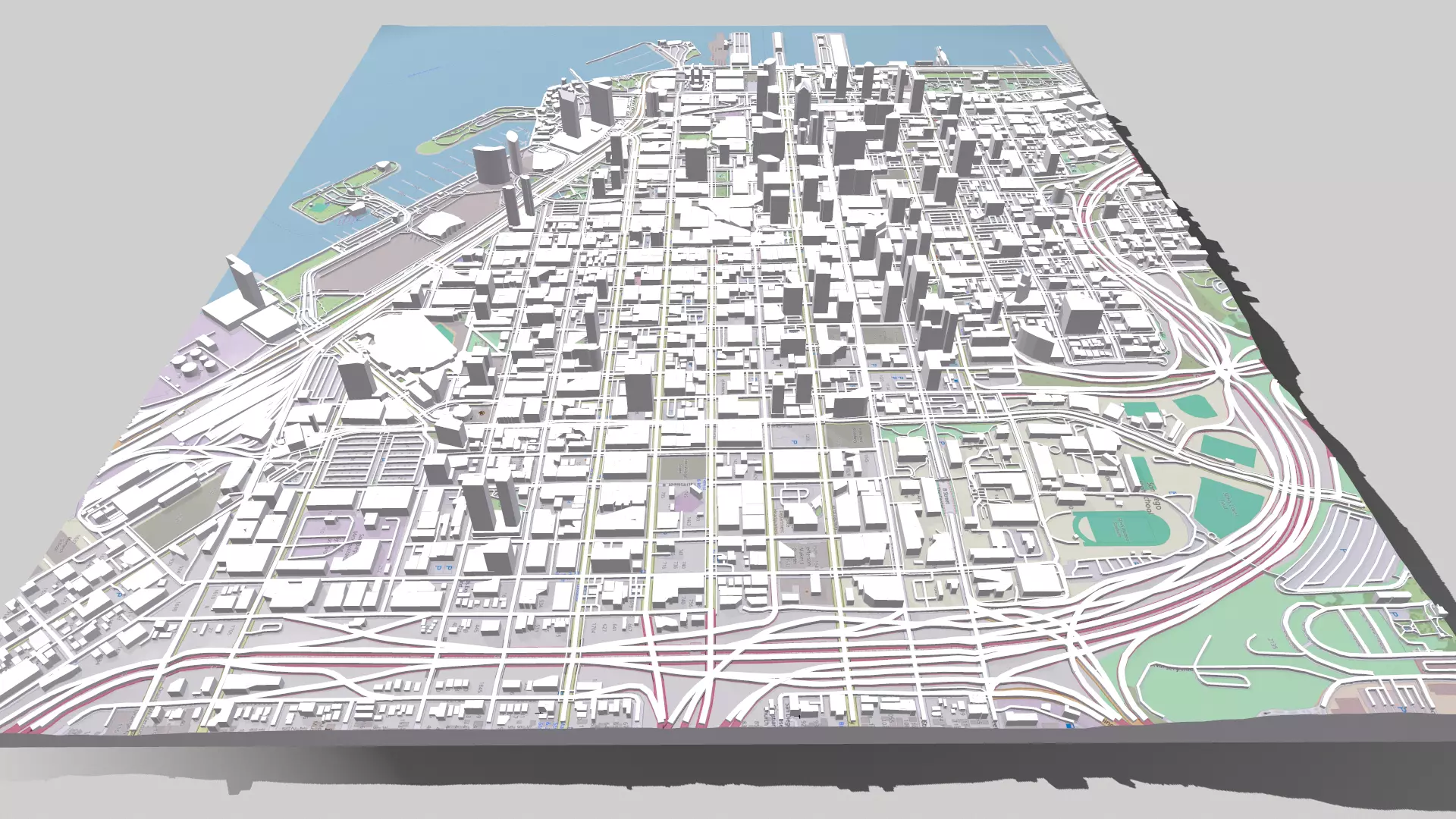 Cityscape San Diego California USA 3D model_0