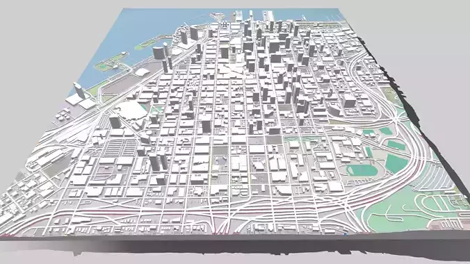 Cityscape San Diego California USA 3D model