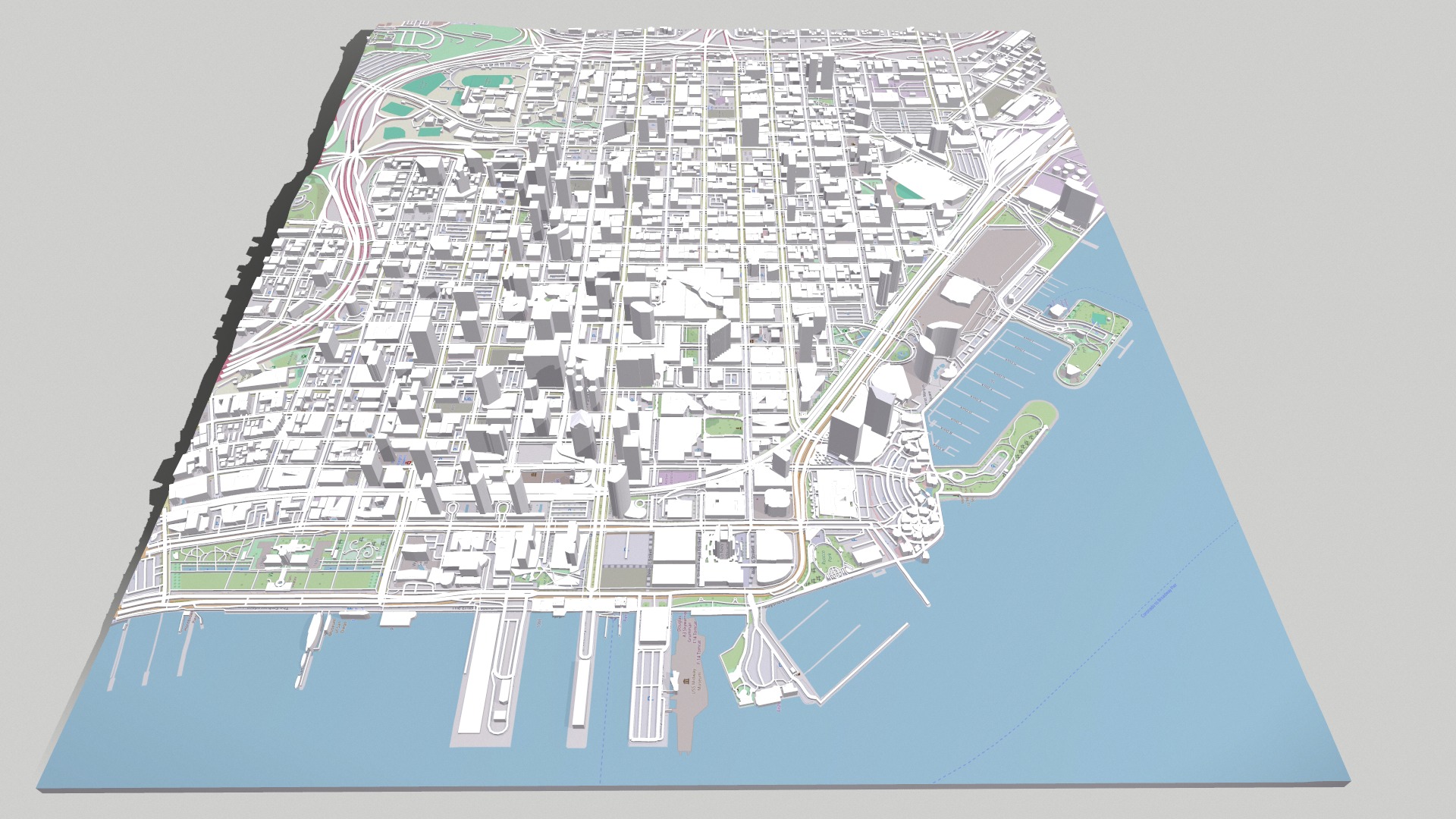 Cityscape San Diego California USA 3D model_9