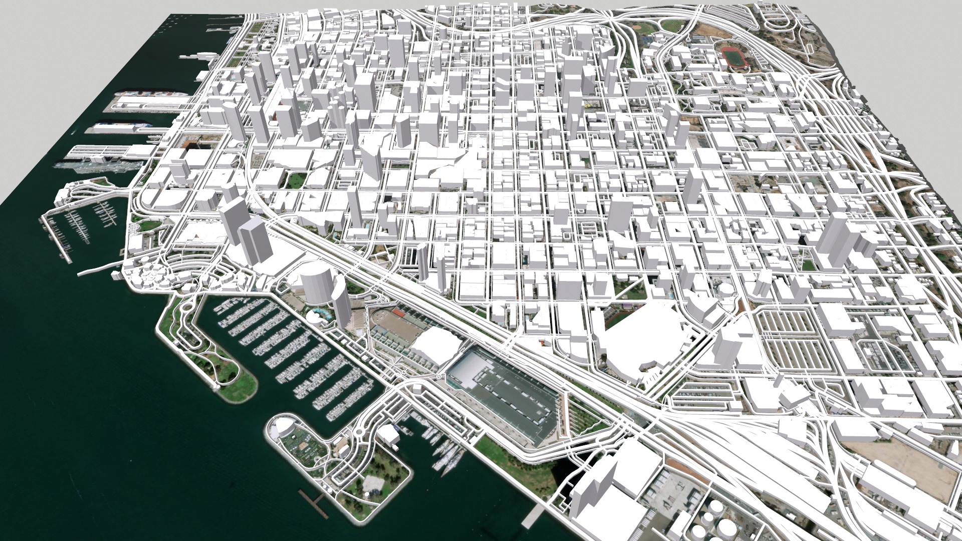 Cityscape San Diego California USA 3D model_4