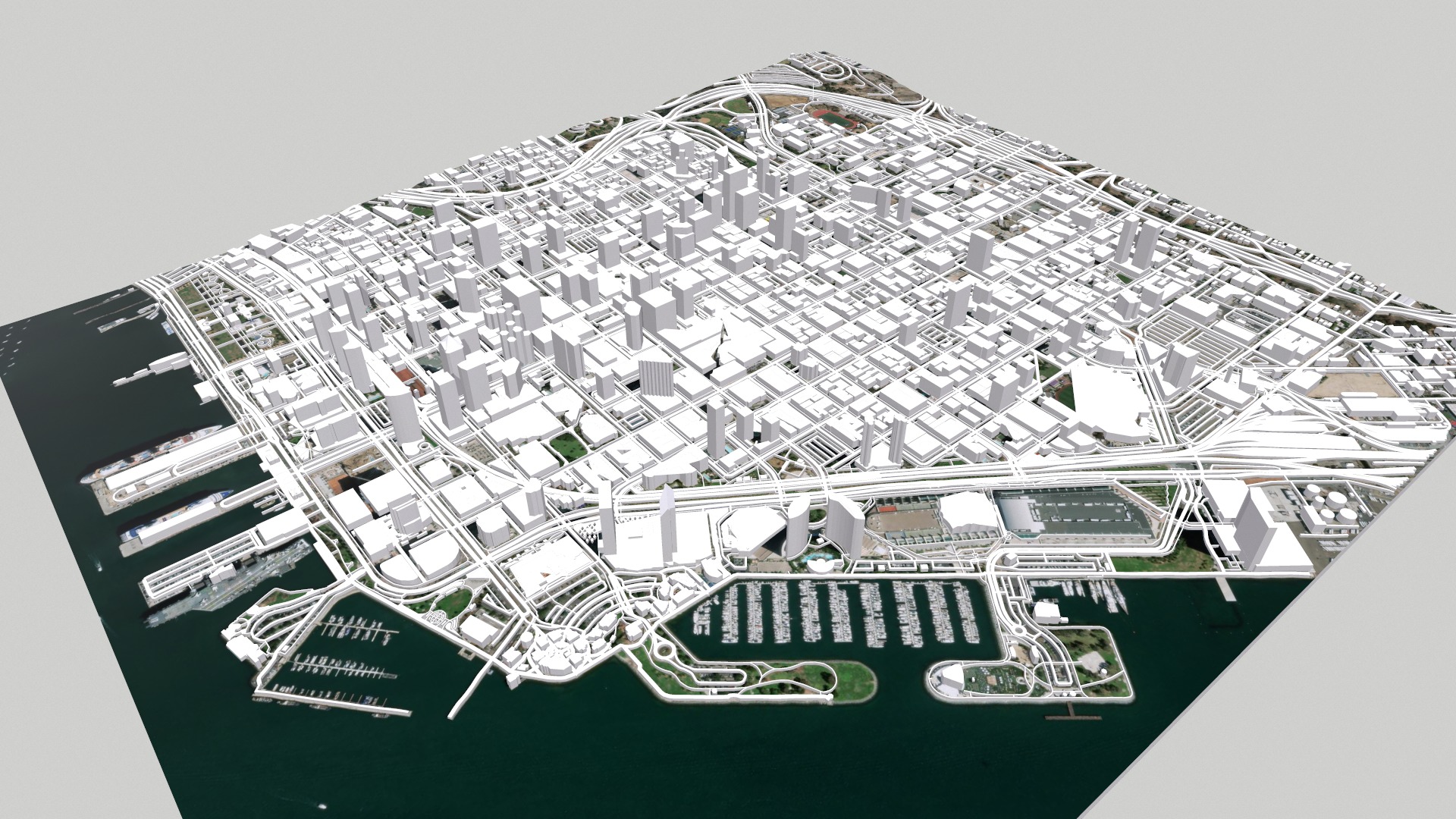 Cityscape San Diego California USA 3D model_2