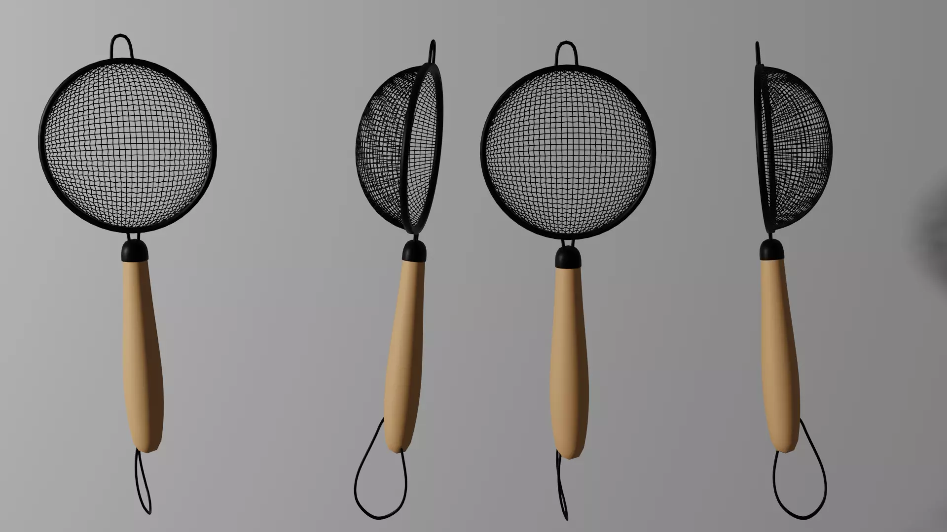 Strainer Low-poly 3D model_0