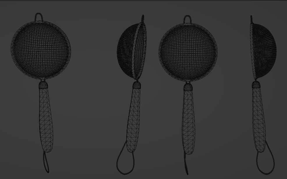 Strainer Low-poly 3D model_3