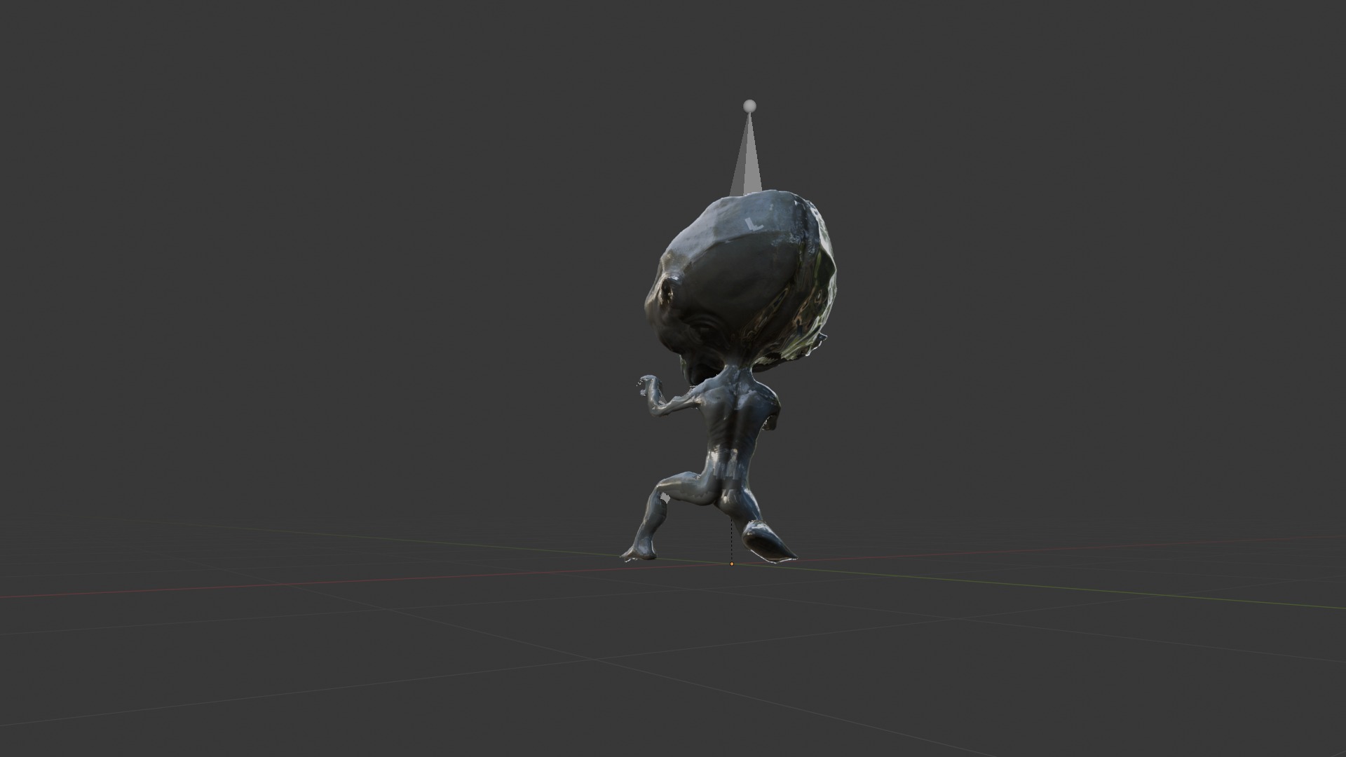 Realistic Alien  Malevolent Grey Low-poly 3D Model Low-poly 3D model_4
